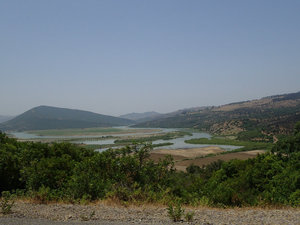 That is a huge snaking lake between Ksar and Chefchaouen.