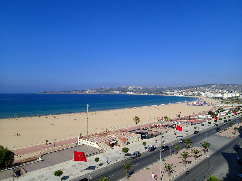 Beautiful Tangier beach from our hotel window.
