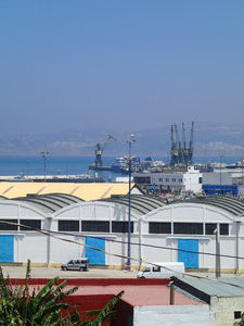 A view of the port in Tangier.