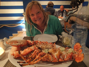 Lobster... after is trip to the hot tub!  LOL!