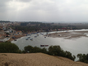 Looking down on the fishing village.