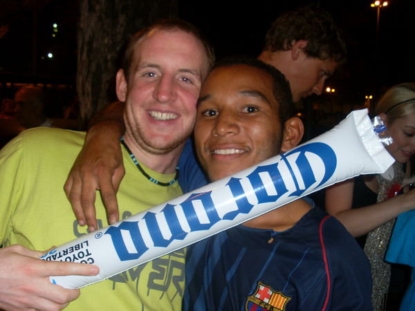 Me with my Brazilian mate outide the Maracana Stadium