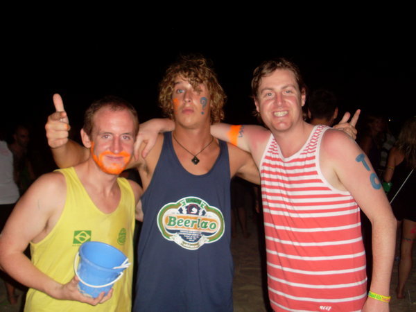 the three musketeers at the full moon party!