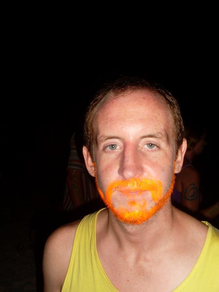 Orange beard at full moon