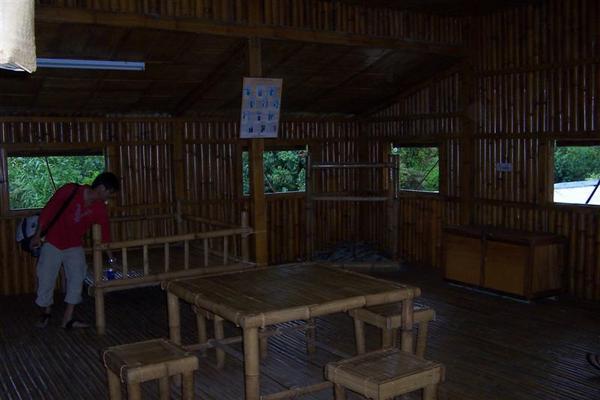 inside bamboo house
