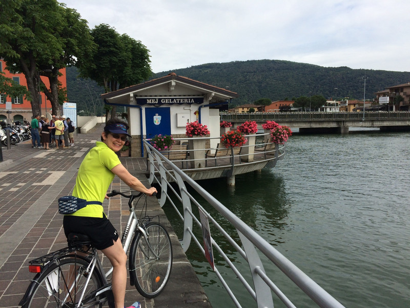 Biking to ice cream at Mej Gelato