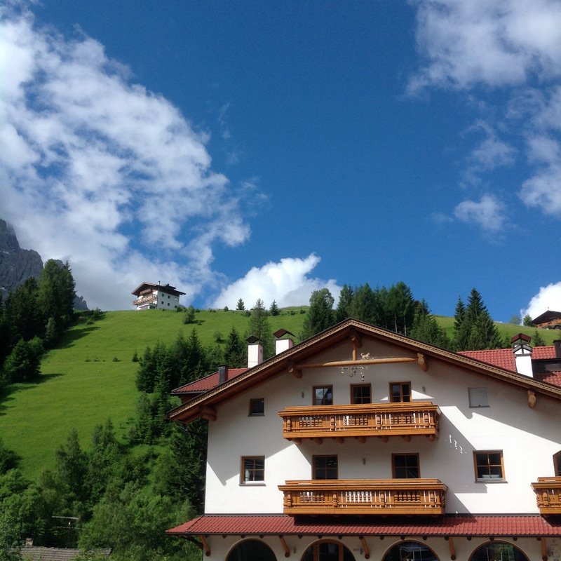 Typical Swiss-style houses from Northern Italy