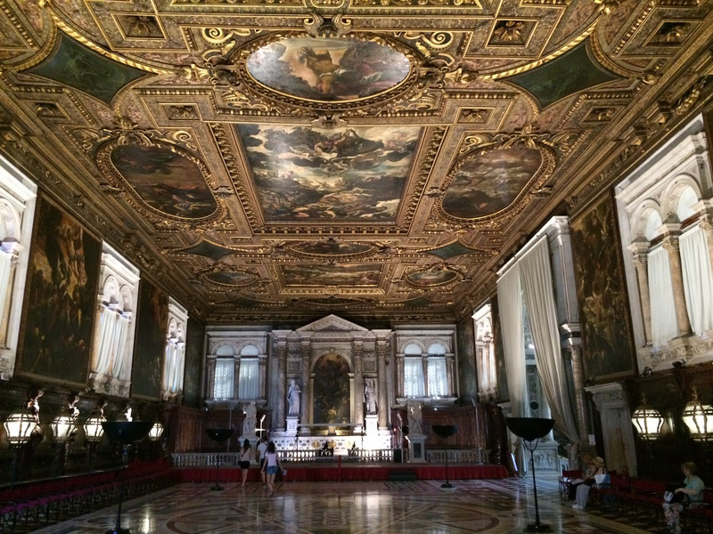 Inside the Scuola Grande San Rocco