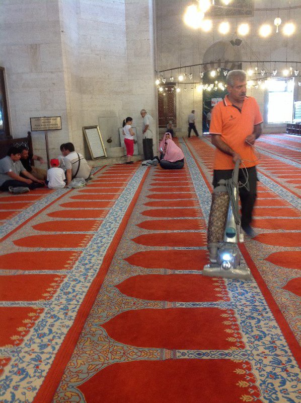 Mosque janitor's work is never done