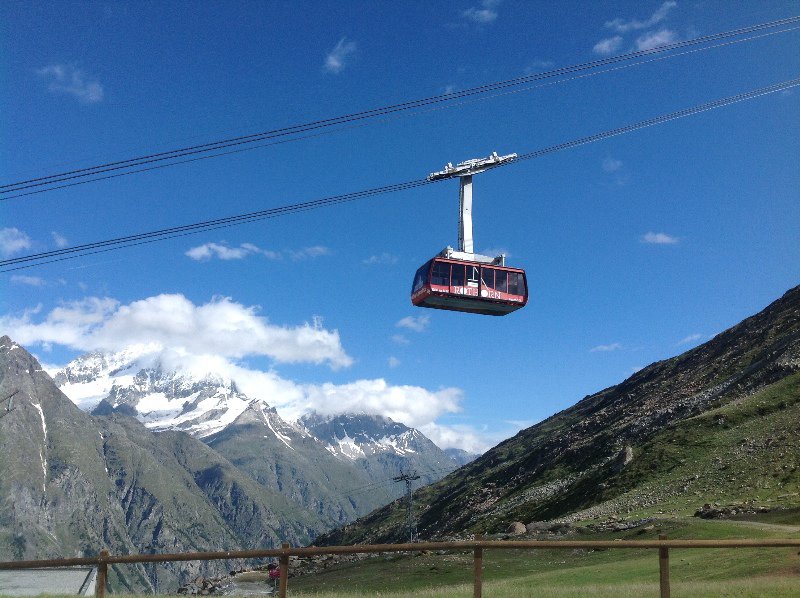 Cable car from Sunegga to Blauherd
