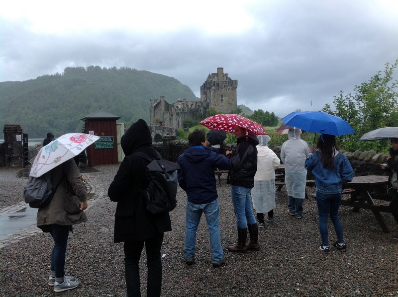 A damp start at Eilean Donan Castle