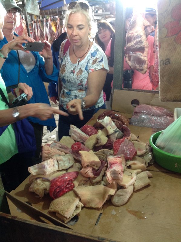 Pig parts at the market