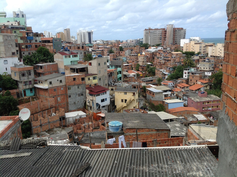 View of favela from hosts' window