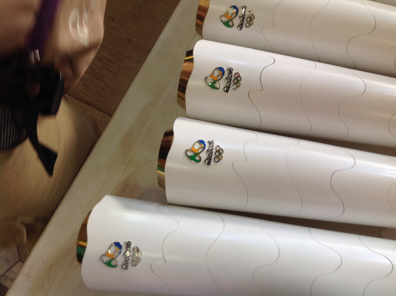 Olympic torches ready to be passed in relay