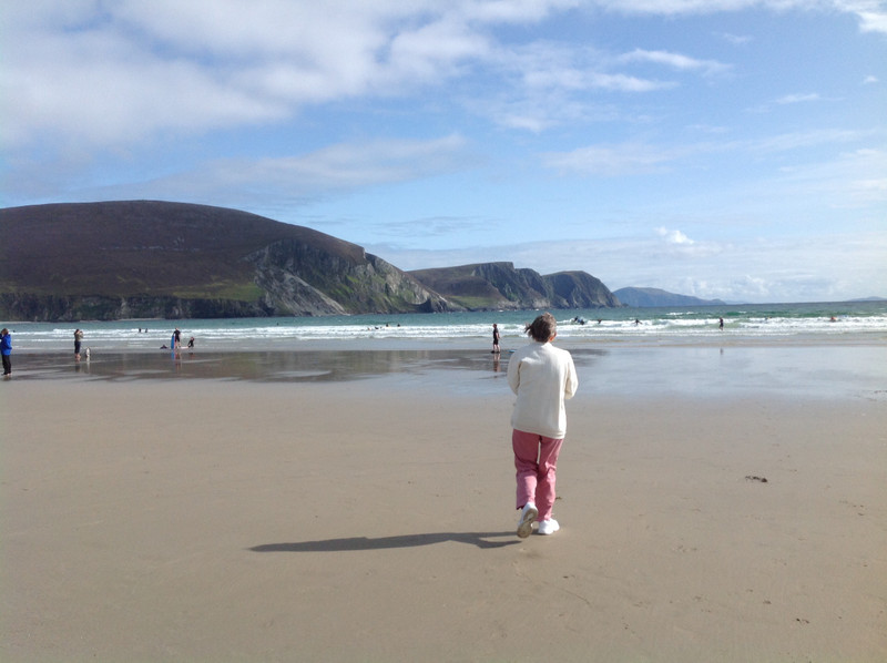 Jean on Keel Beach, Achill Island