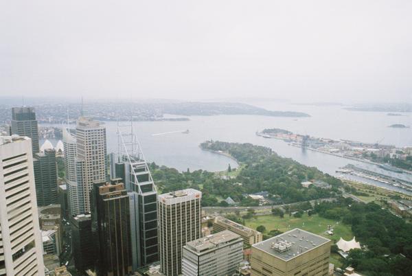 The harbour mouth from the Sydney Tower