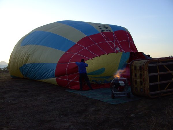 Filling the balloon