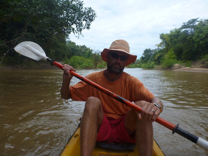 Kayaking down the Mekong