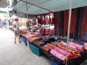Textiles at the Sunday walking market