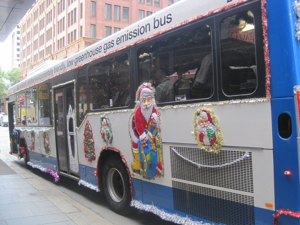 This bus is probably the most Christmassy thing I saw all of December!