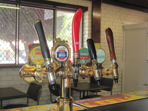 The wide selection of tap beers on offer