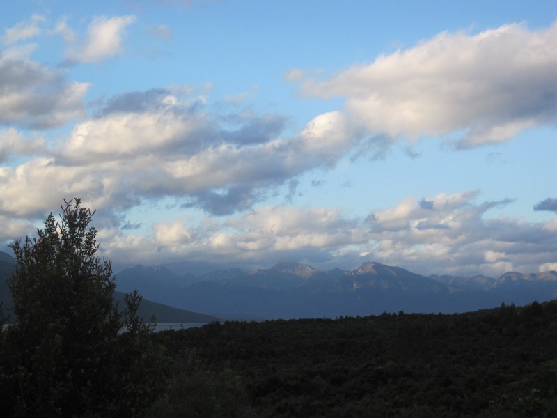 Looking across Lake Te Anau and Fiordland National Park