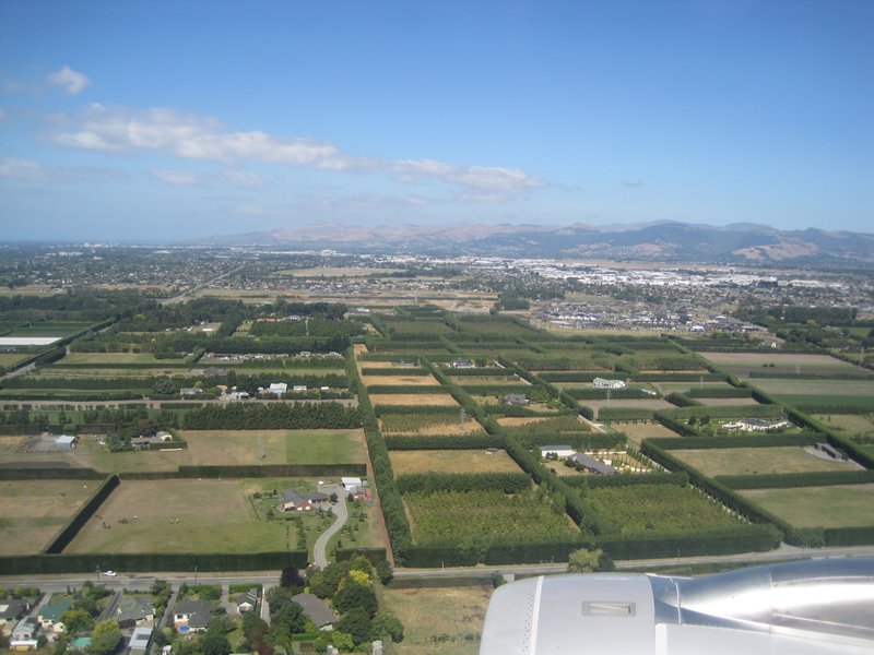 Coming in to land at Christchurch Airport