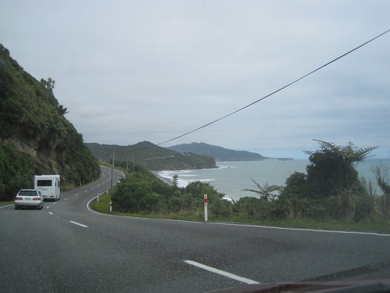 The road between Punakaki and Greymouth