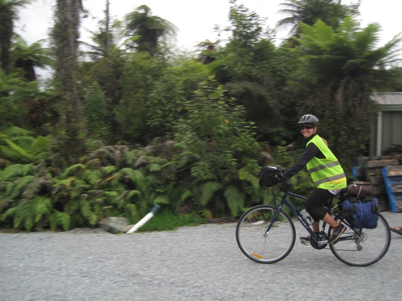 Andrea sets off to cycle up the West Coast