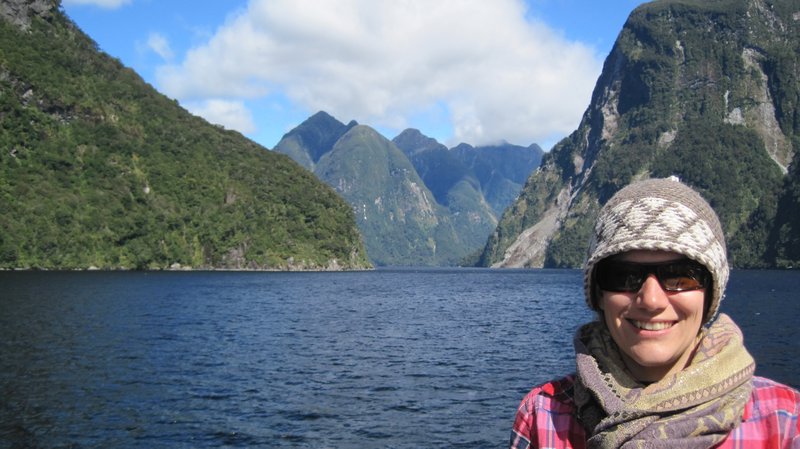 Me on our cruise of Doubtful Sound