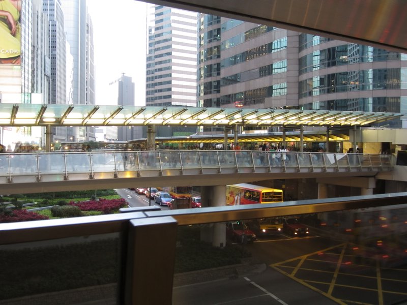 Overhead walkways connect most of Central Hong Kong