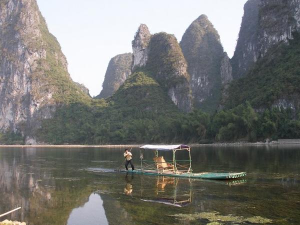 Bamboo raft on the Li river