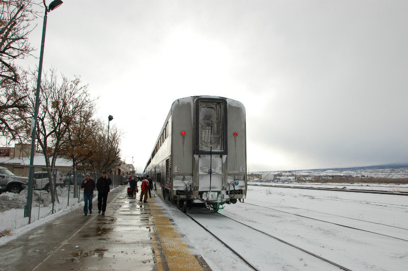 Amtrak encounters snow