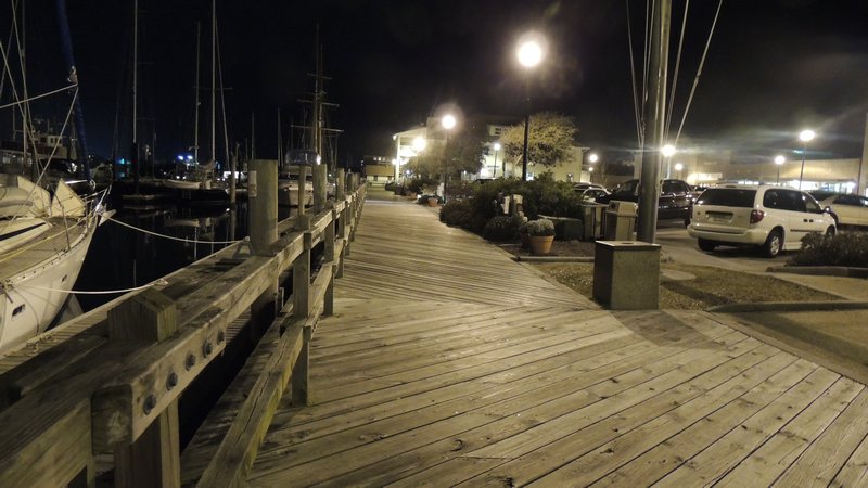 boardwalk along the docks