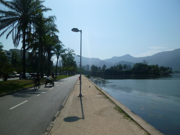 Bike path around lagoon