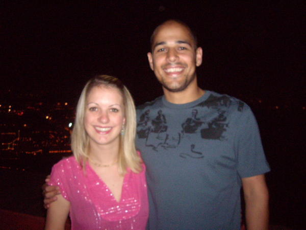 Mike and i on the hotel roof celebrating Dewali