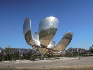 Giant metal flower