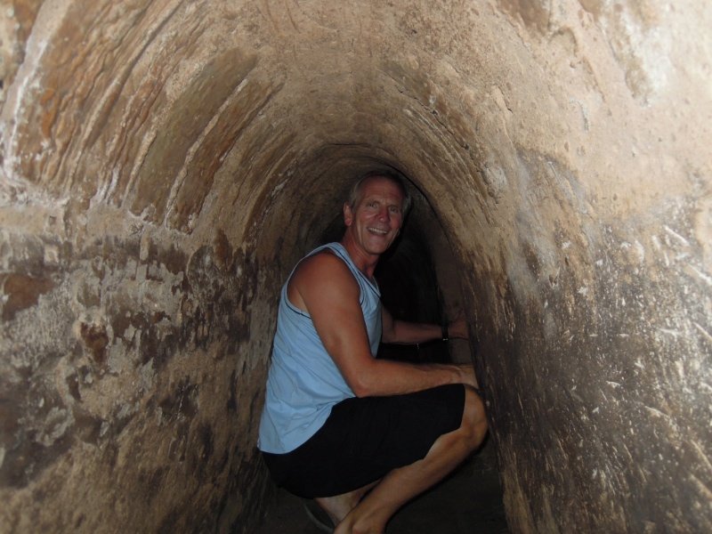 Steve in a tunnel
