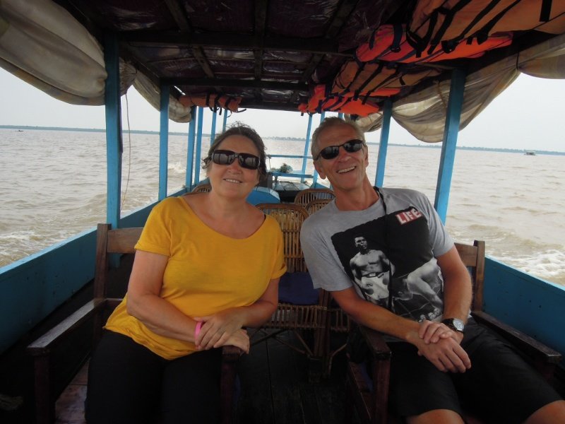 On a boat on Tonle Sap Lake