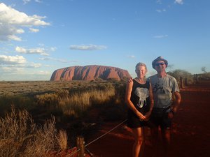 Posing at Uluru