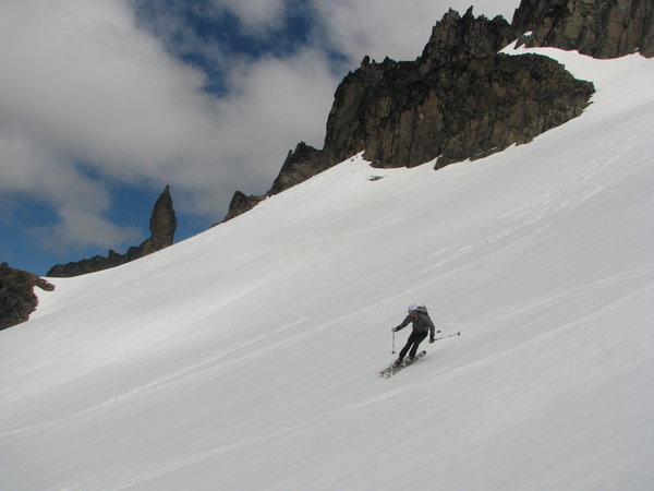 Skiing near Cerro Castillo