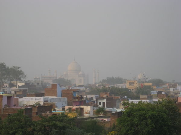 A view of the Taj Mahal from our hotel
