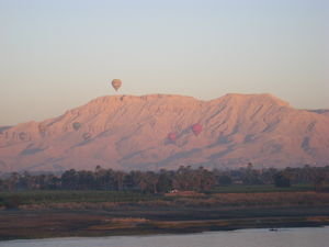 Some of our passengers went on a hot air balloon ride over Luxor