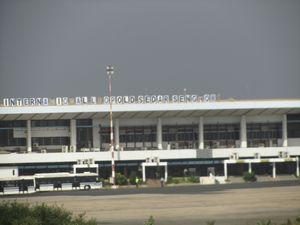 the airport
