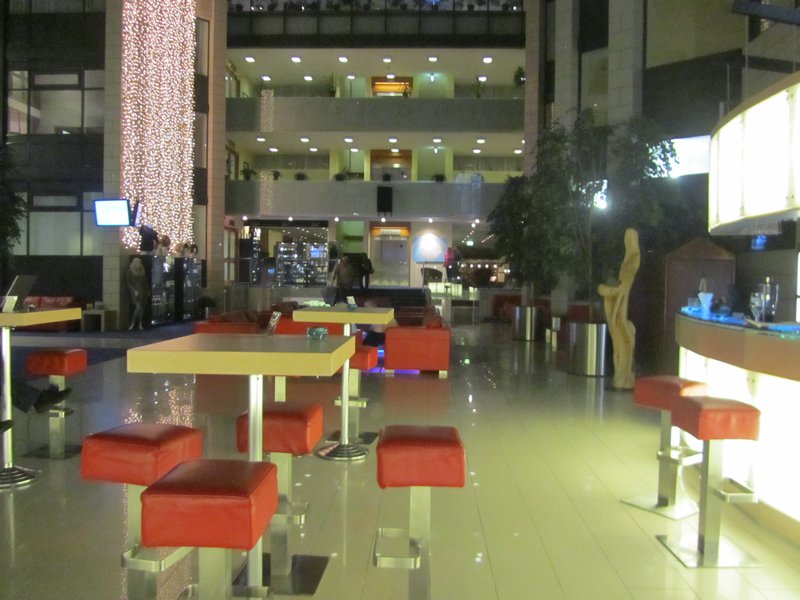 the lounge in the lobby