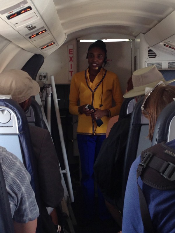 Flight attendants look so professional here!