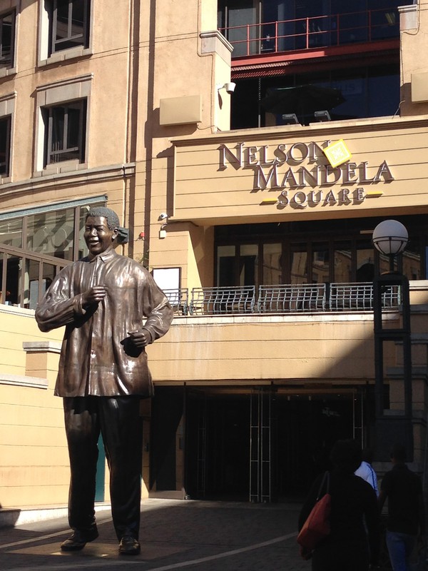 a humbling moment in Nelson Mandela Square