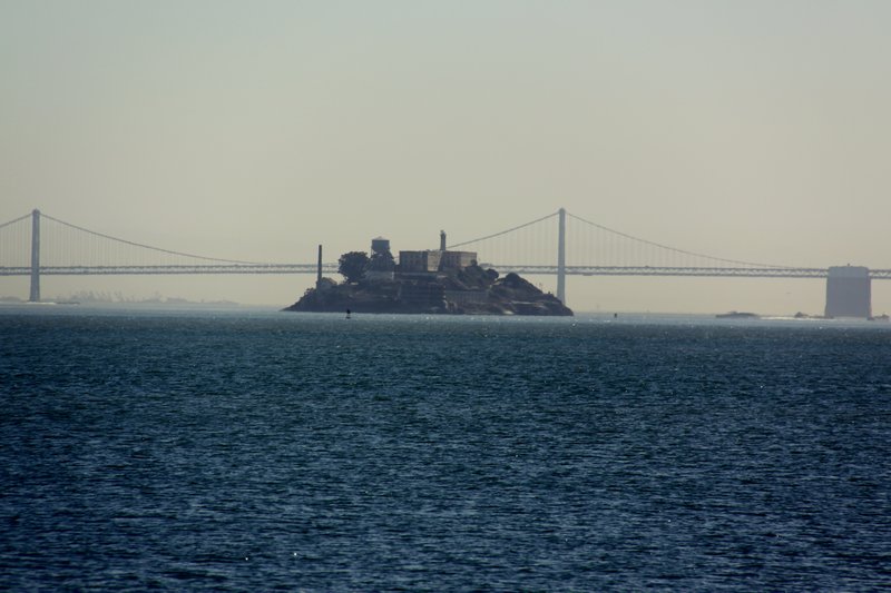 Alcatraz and Oakland Bridge