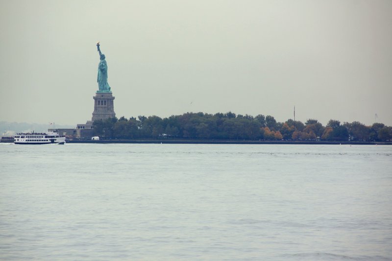 Liberty Island and the statue