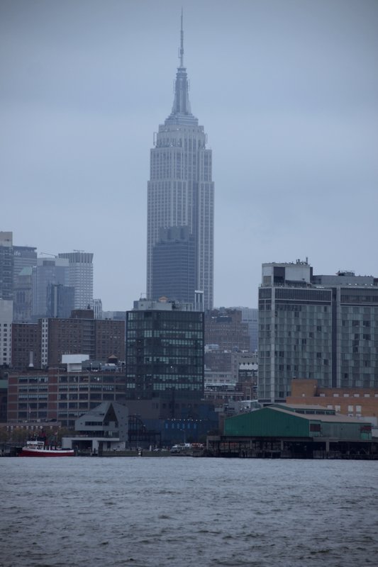 Empire State Building and Hudson River